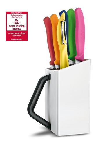 Bloque De Cuchillos Victorinox, 6 Piezas 6.7127.6l14 Color Blanco