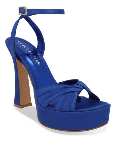 Sandalia Tacón Mujer Azul 12cm 086-28