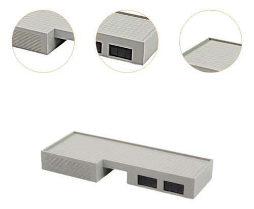 Modelo De Edifícios Ferroviários, Layout De 11,5x4,5x1,5cm