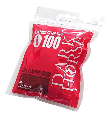 Filtro Para Cigarro Dark Horse Slim Longo Pacote Com 100