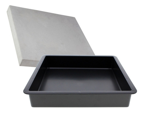 Forma De Paver Lisa Piso Quadrado Calçada Cimento 30x30x4cm