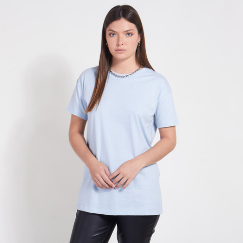 Remeron Mujer Kevingston Balt Liso Celeste