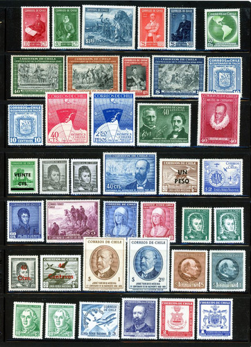 135 Series Completas De Sellos Postales De Chile; 276 Sellos