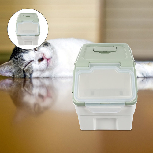 Cubo De Almacenamiento De Comida Para Perros Y Mascotas