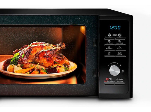 Imagen 5 de 6 de Microondas Grill Samsung Mg23f3k3t Plata 23l 220v