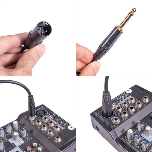Ts 1/4 6.35 Male To Xlr Male Microphone Cord For Stage 10m