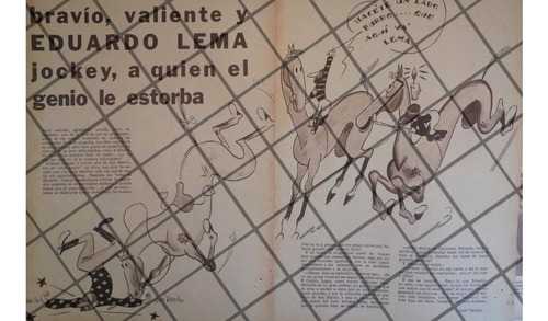 Afiche Retro El Jockey. Eduardo Lema 1930 Argentina