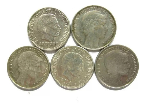 Monedas De Plata De Uruguay Antiguas 