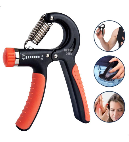Hand Grip Com Mola Ajustável 5 A 60kg Fitness Fort