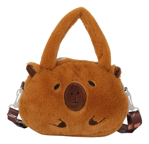 1 Bolso Bandolera De Felpa Con Forma De Capibara Para Mujer