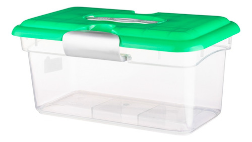 Caja Organizadora Transparente Con Tapa Y Manilla 6 Lts.