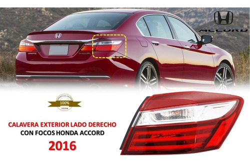 Calavera Exterior Lado Derecho Con Focos Honda Accord 2016