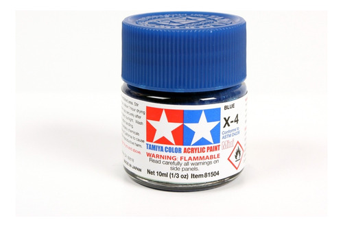 Pintura Acrílica De 10ml X4 Mn Blue By Tamiya # X4mn