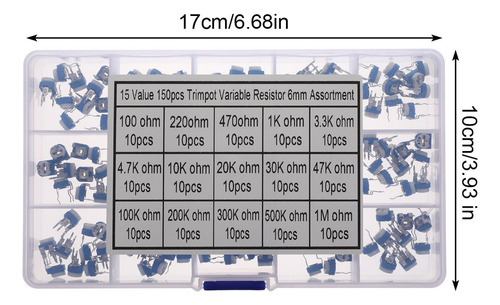 Resistencia Ajustable Blanca Y Blanca, 150 Unidades