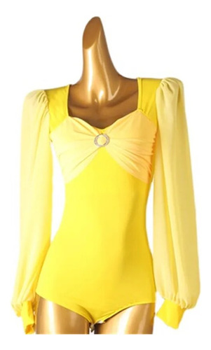 Mono De Baile Moderno Amarillo Para Mujer Lan