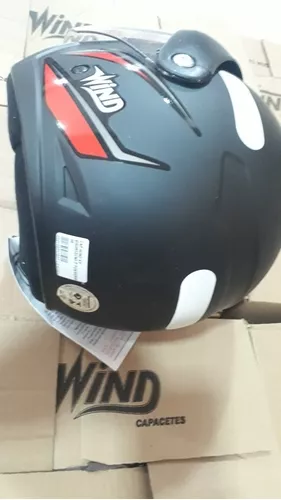 Capacete taurus wind visor V3 techno preto fosco em Promoção na
