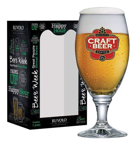 Etiqueta para vaso de cerveza Frases Craft Beer Sevilla G 530ml Color incoloro