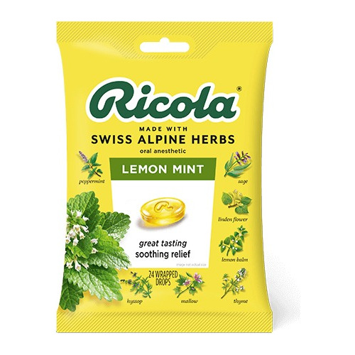 Ricola Relief  Lemon Mint Cough Drops Pack De 24 Unidades