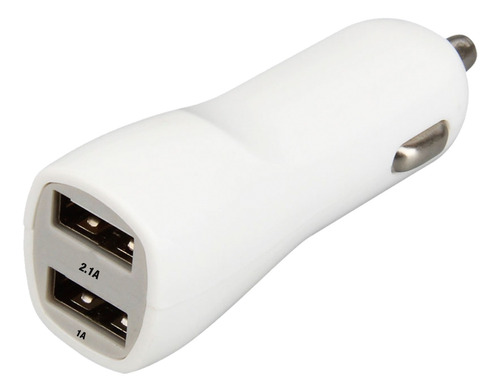 Cargador Doble Usb 12v/24v Blanco Encendedor Auto Premium