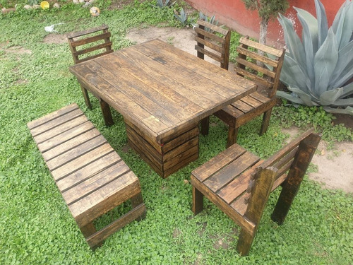 Comedor Estilo Rústico Para Interior-exterior Madera Pallet