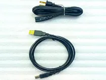 Comprar Cable Usb Y Corriente Para Impresoras Epson Hp Canon Etc Negro