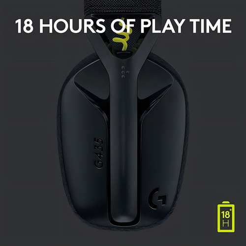 Headset gamer sem fio Logitech G435 preto