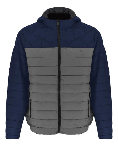 Campera Hombre Importada Inflable Con Capucha Combinada