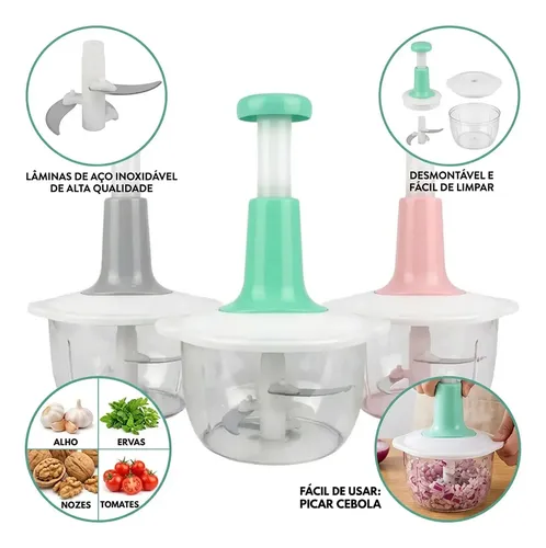 Processador De Alimentos Manual Multifuncional Gourmet | MercadoLivre