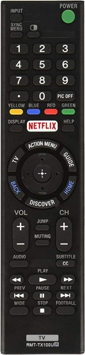 Rmt-tx100u Remote Replacement For Sony Bravia Rmttx100u Tv R