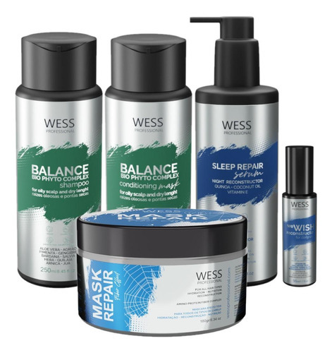 Wess Balance Sh+cd 250ml+mask 180g+sleep 250ml+we Wish 50ml