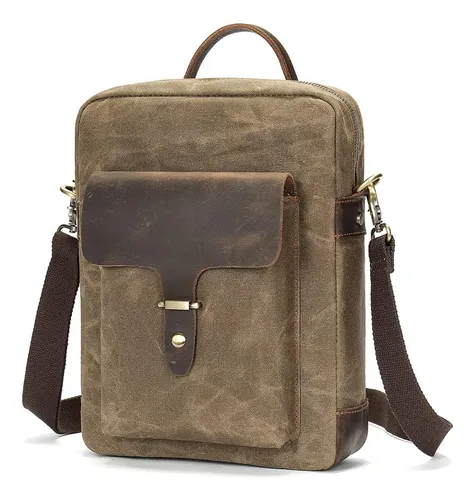 comprar Bolso De Mensajero Para Hombre, Bolso Cruzado De Lona Encera
