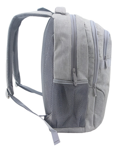 Mochila Unicross Urbana Escolar Deportiva Porta Botella 40l Color Gris Diseño De La Tela Liso