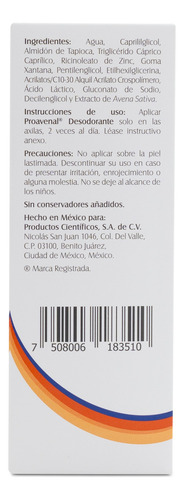 Proavenal Desodorante Axila Sensible Cuidado Corporal 90ml