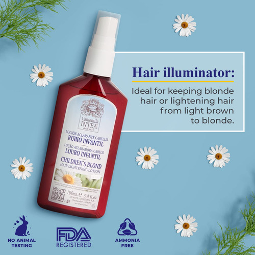Spray Clareador De Cabelo Intea Camomila Para Crianças 100ml