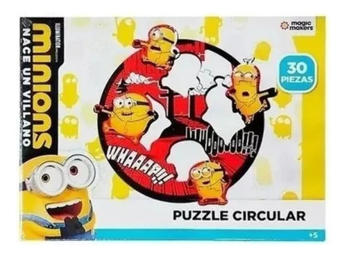 Puzzle Circular Minions  Cod.2170 Con 30 Piezas