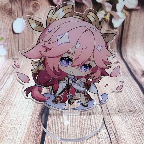 Figura Yae Miko Chibi Acrílico | Genshin Impact