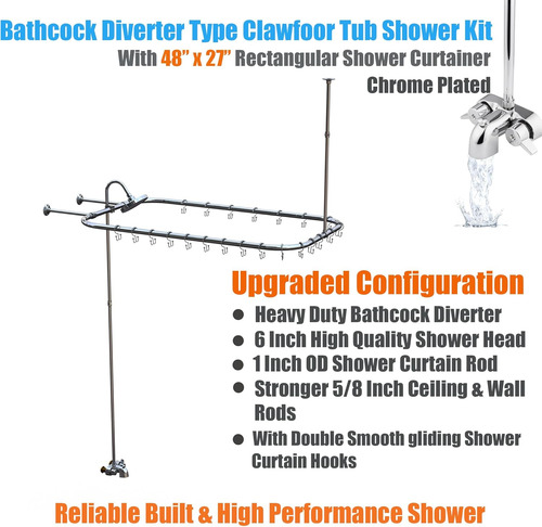 Kit De Ducha De Bañera Clawfoot, Unidades De Ducha Con Grifo