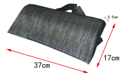 Almohada Para Cuello Reposacabezas Cojín De Negro + Gris