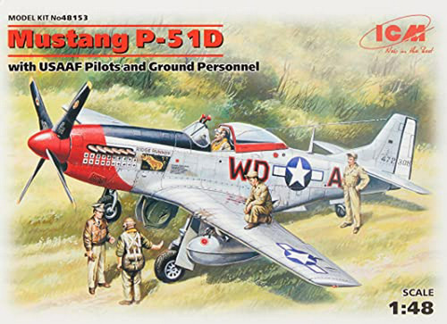 Modelos Icm P-51d Mustang Con Tripulación Kit De Construcció