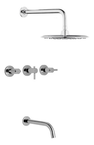 Grifería Baño Ducha Embutir C/transferencia Hydros Zen Lever