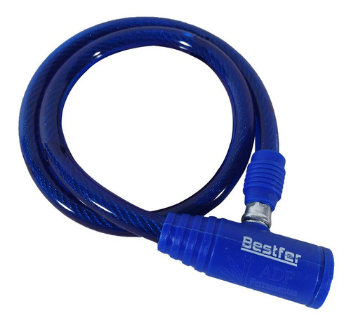 Cadeado Trava Para Moto Bicicleta 65cm Azul Bestfer