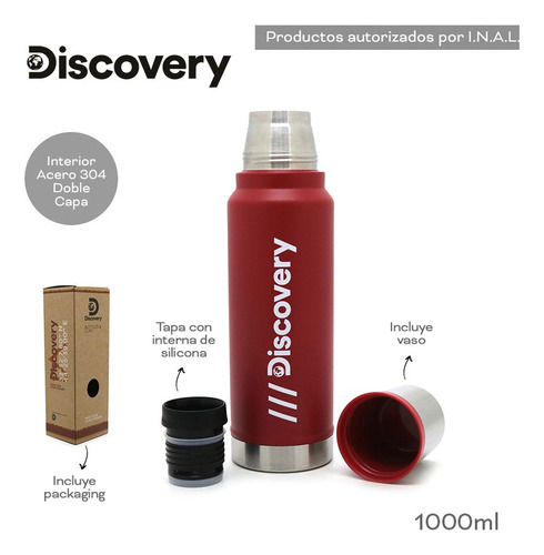 Termo 1l Acero Inoxidable Discovery