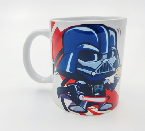 Mug Taza Pocillo Porcelana Star Wars Dark Vader Café Oscuro