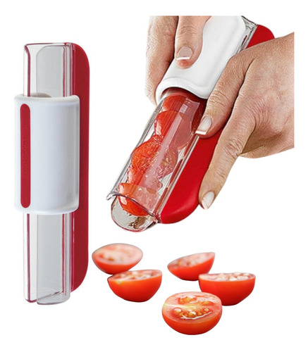 Cortador Multifunción Tomates Cherry Uvas Alimentos Bebe