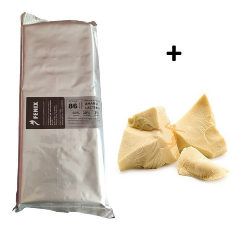 Combo 500g Manteca De Cacao Y Chocolate Semiamargo 86 Fenix