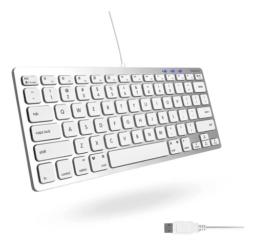 Mini Teclado Usb Macally Mac Y Pc Con Windows 78 Teclas Con