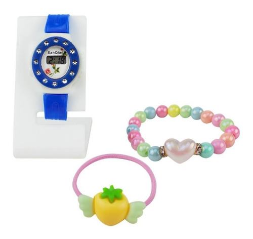 Relógio Infantil Digital Kids Ajustável + Pulseira Ri17