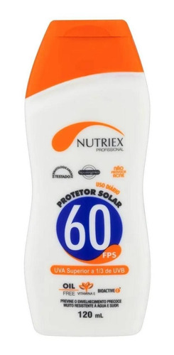 Kit 2 Protetor Solar Fator 60 Fps 120 Ml Proteção Máxima Sol