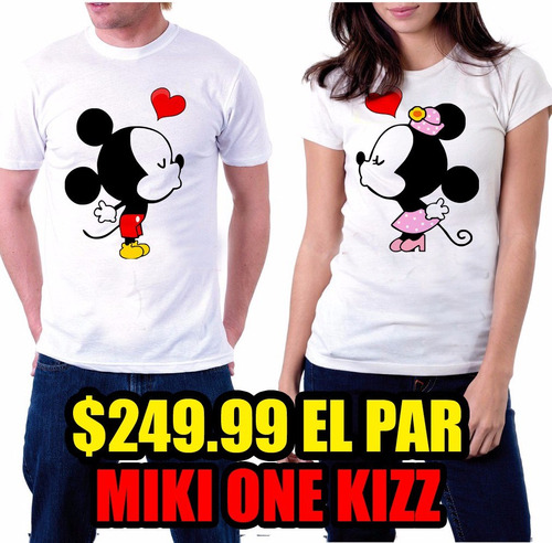 Playeras Pareja  Para Novios Perzonalizadas¡¡¡ Miki Y Minnie