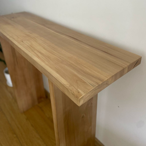 Recibidor Mesa De Alamo - Mesa De Arrime 100 Cm Marrón Claro